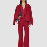 Red Tafira Gabardine Stretch Trousers - Joseph