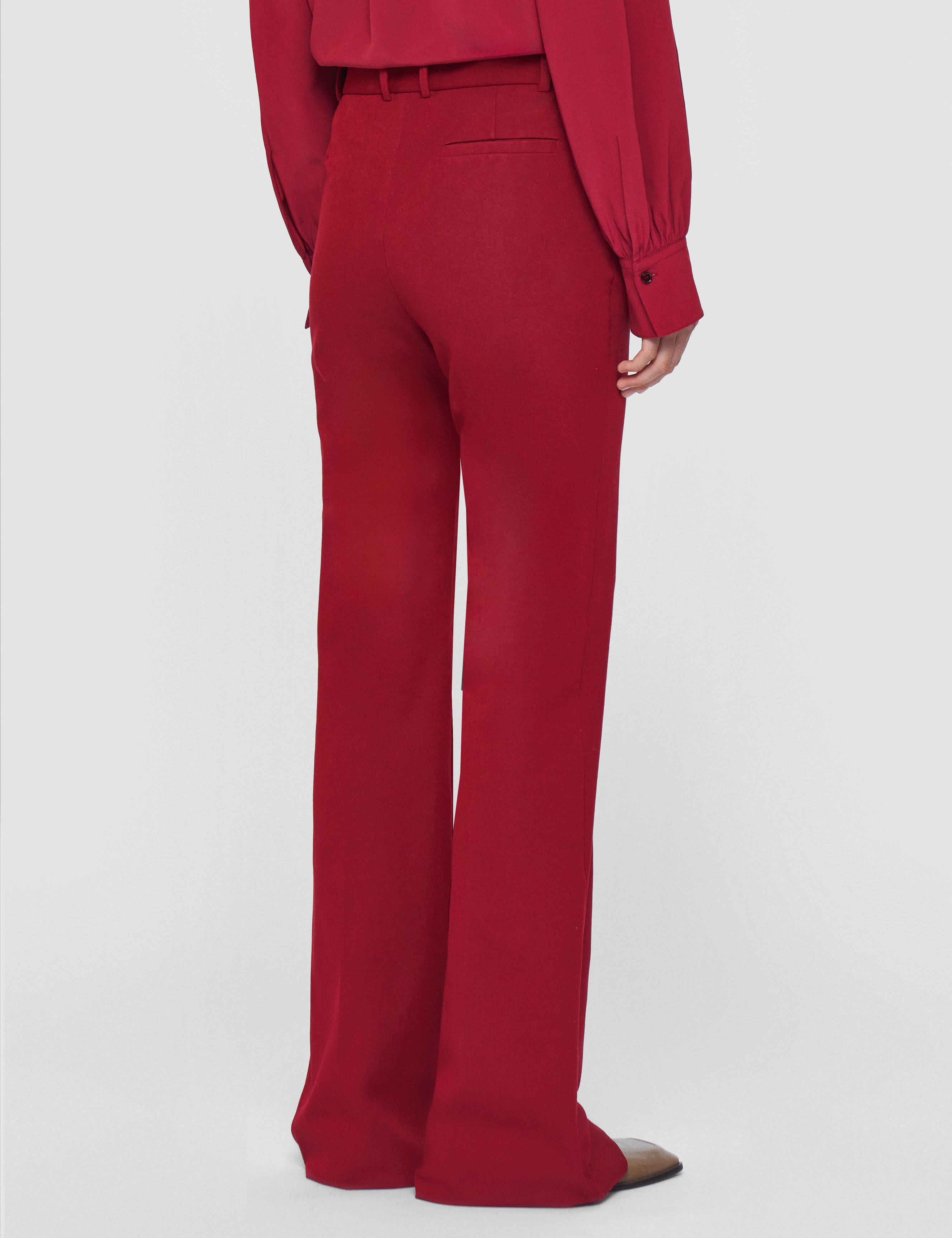 Red Tafira Gabardine Stretch Trousers - Joseph