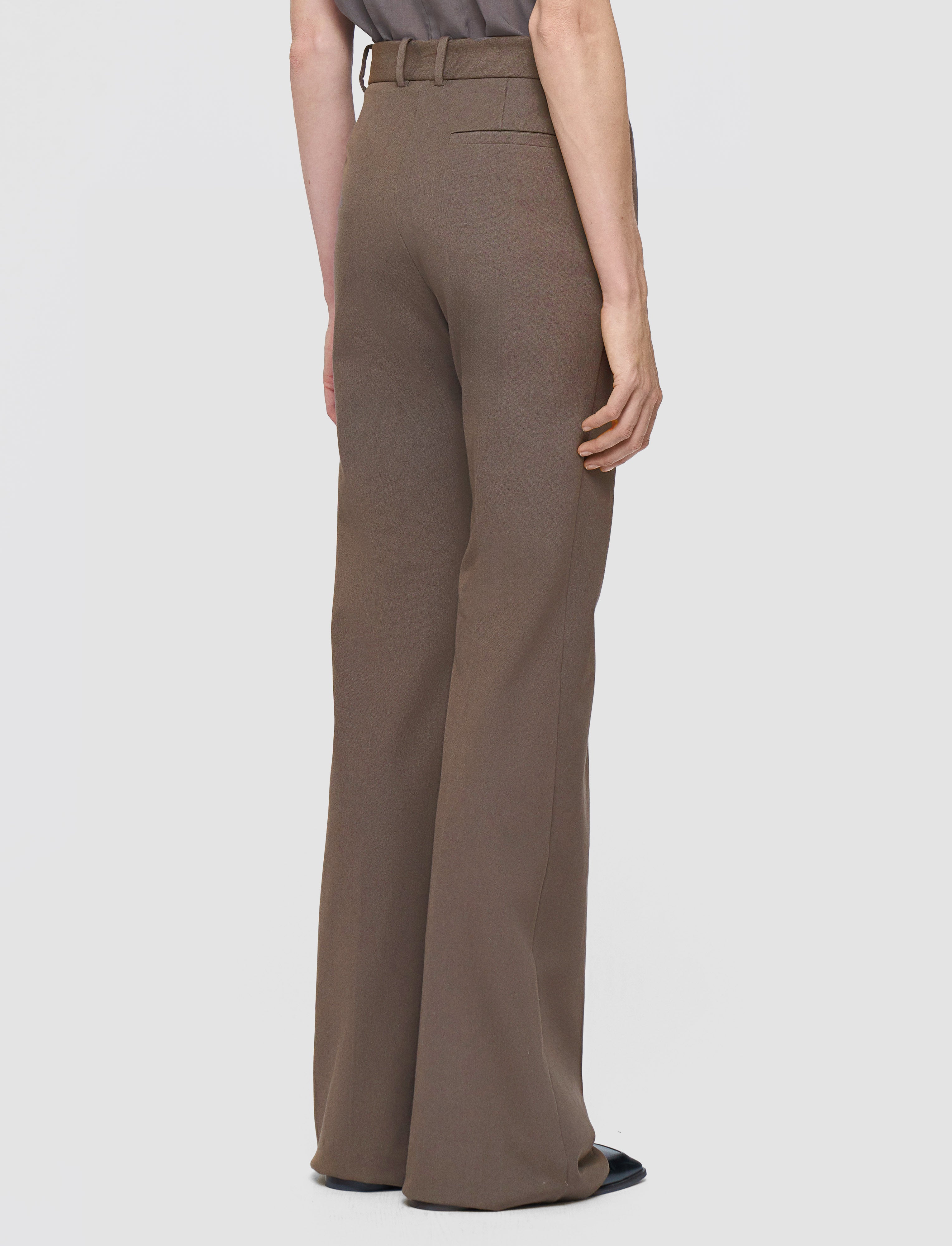 brown-tafira-gabardine-stretch-trousers-JOSEPH