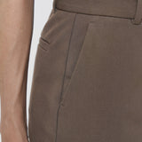 Brown Tafira Gabardine Stretch Trousers - Joseph