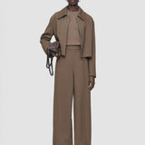 Brown Alane Comfort Cady Trousers - Joseph