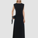 Black Neva Comfort Cady Dress - Joseph
