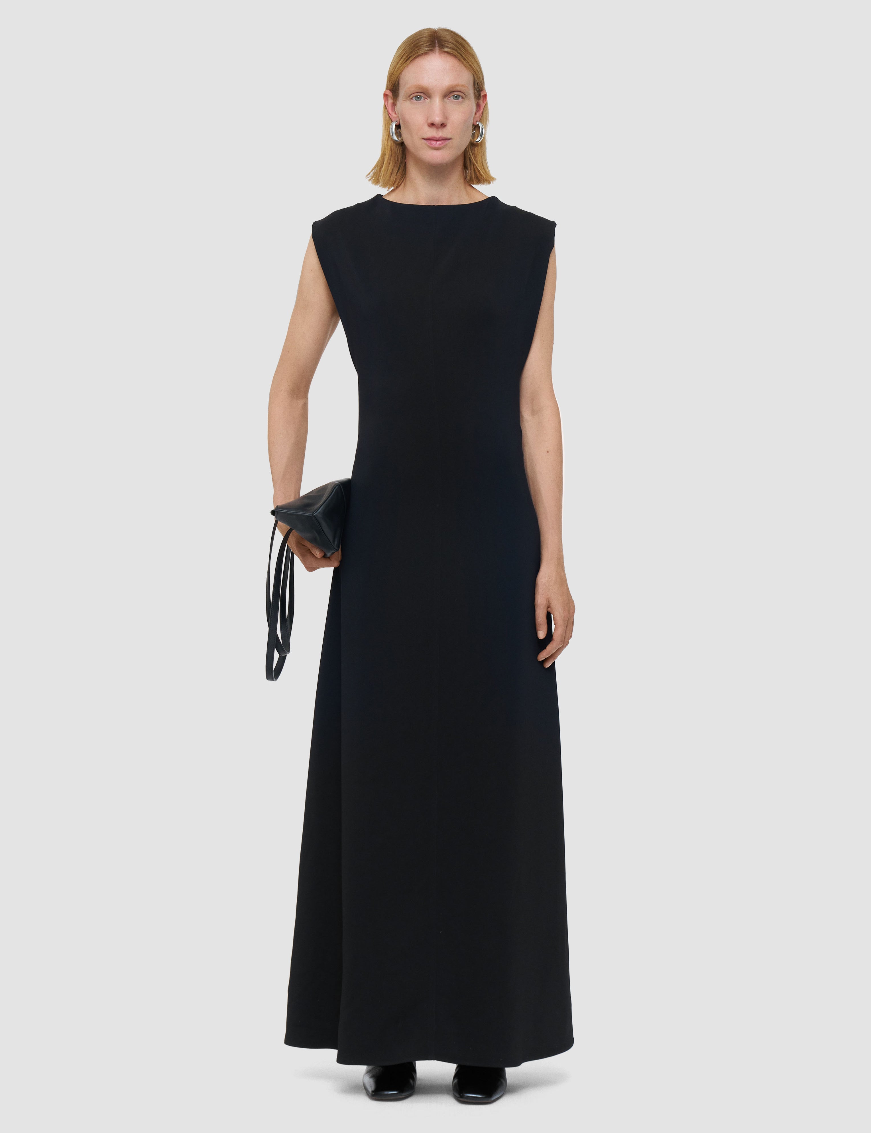 Black Neva Comfort Cady Dress - Joseph