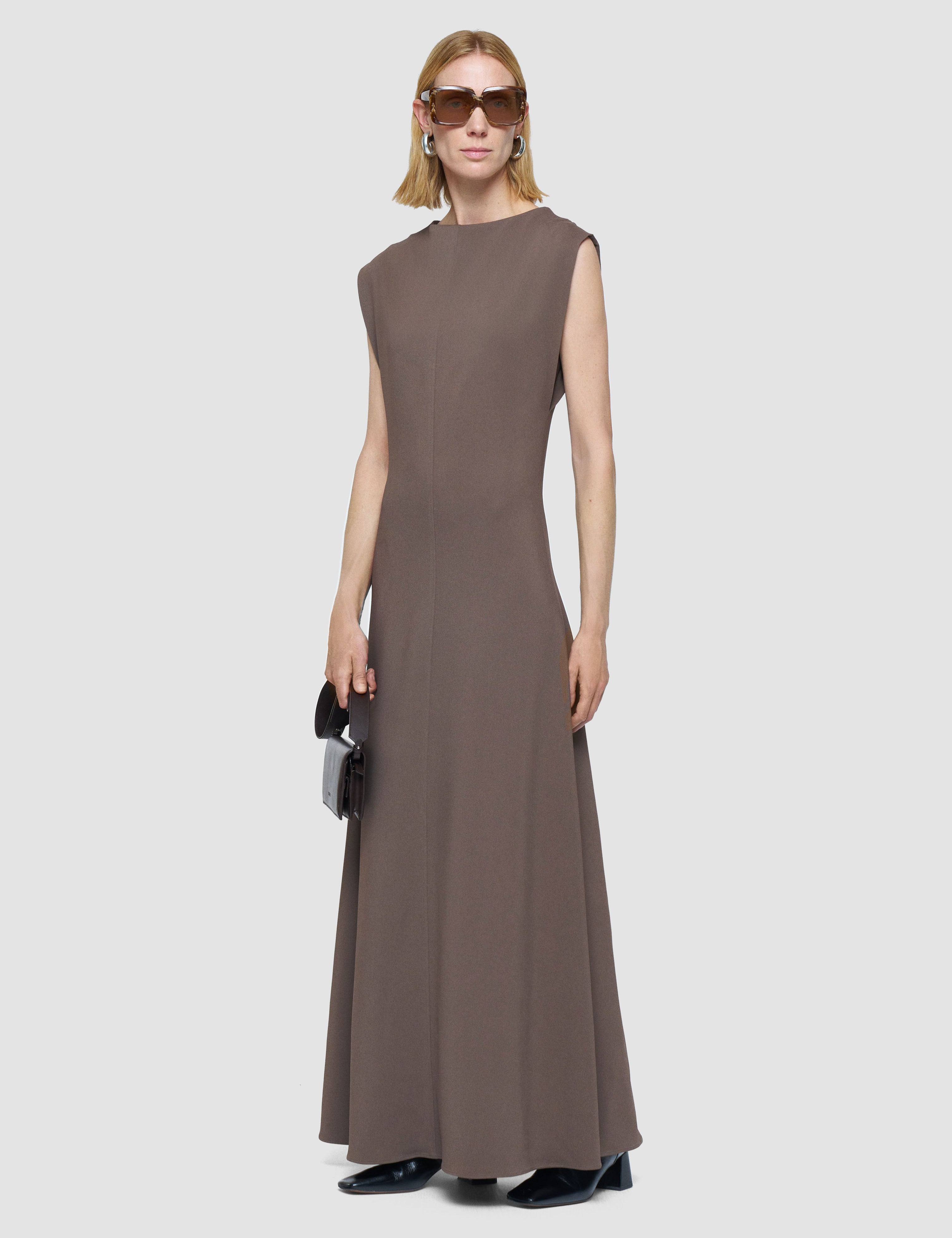 Brown Neva Comfort Cady Dress - Joseph