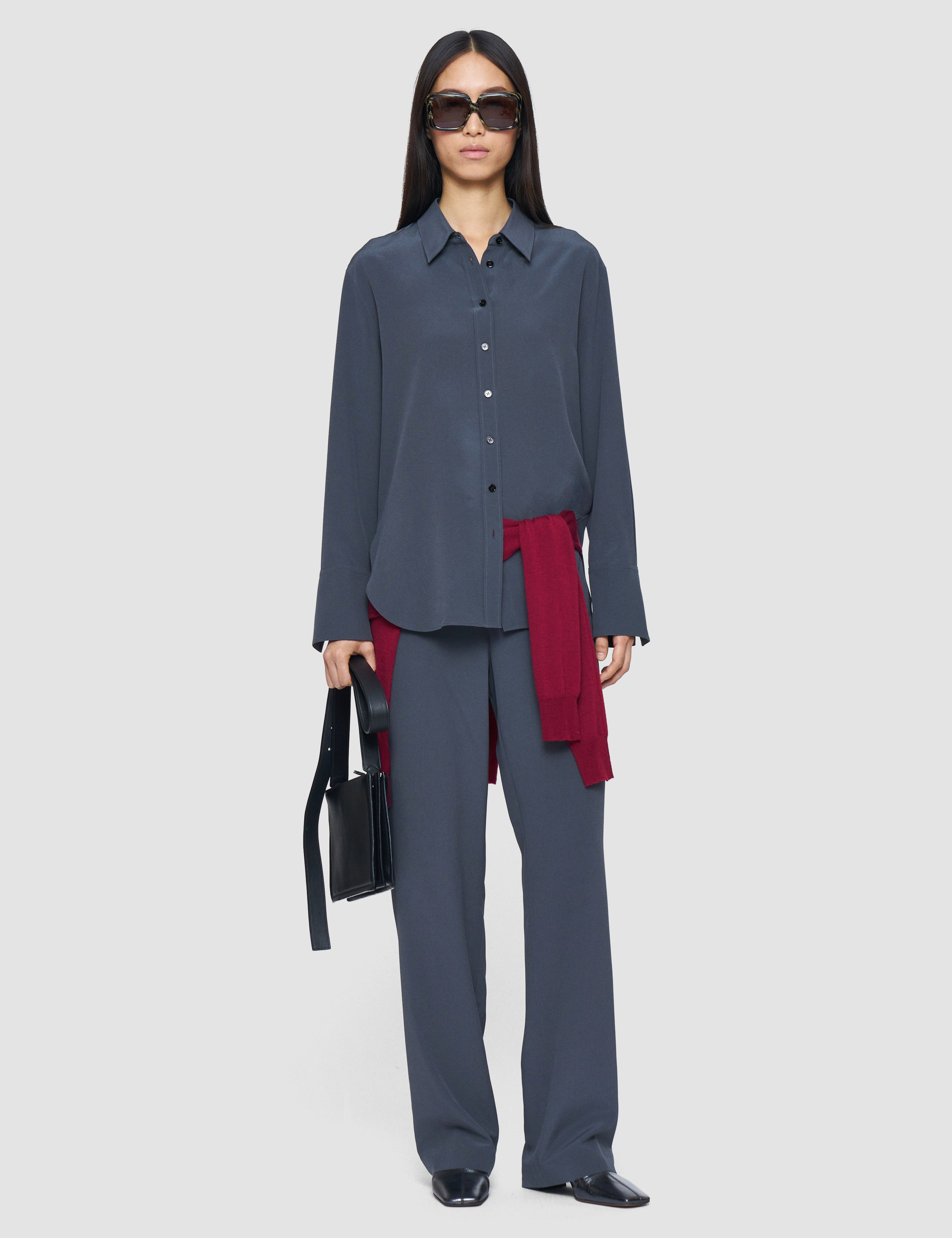 Red Joe Crepe de Chine Silk Blouse - Joseph