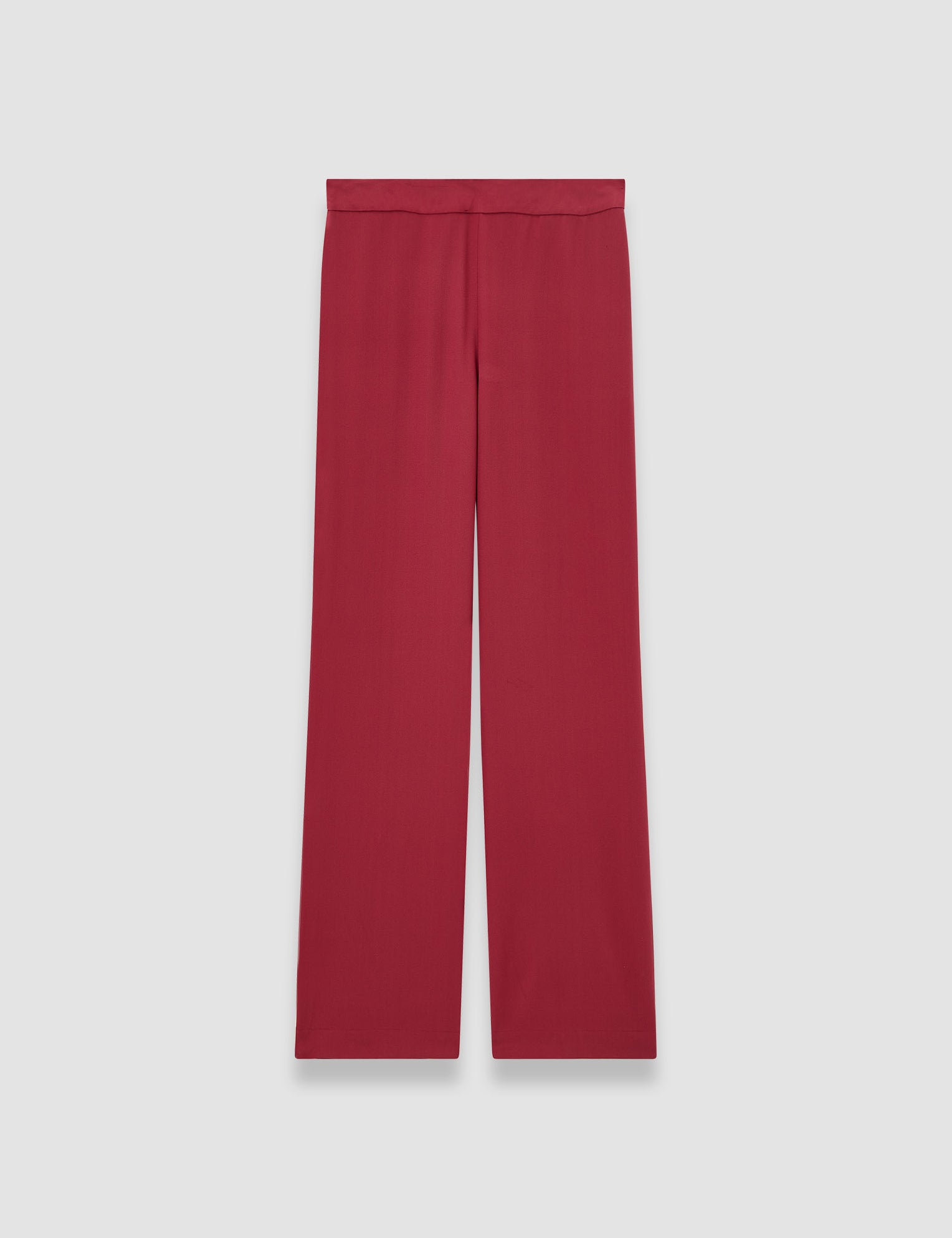 Red Sahel Crepe de Chine Silk Trousers - Joseph