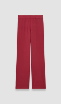 Red Sahel Crepe de Chine Silk Trousers - Joseph