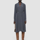 Grey Severin Crepe de Chine Silk Dress - Joseph