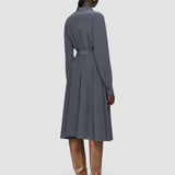 Grey Severin Crepe de Chine Silk Dress - Joseph