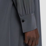 Grey Severin Crepe de Chine Silk Dress - Joseph