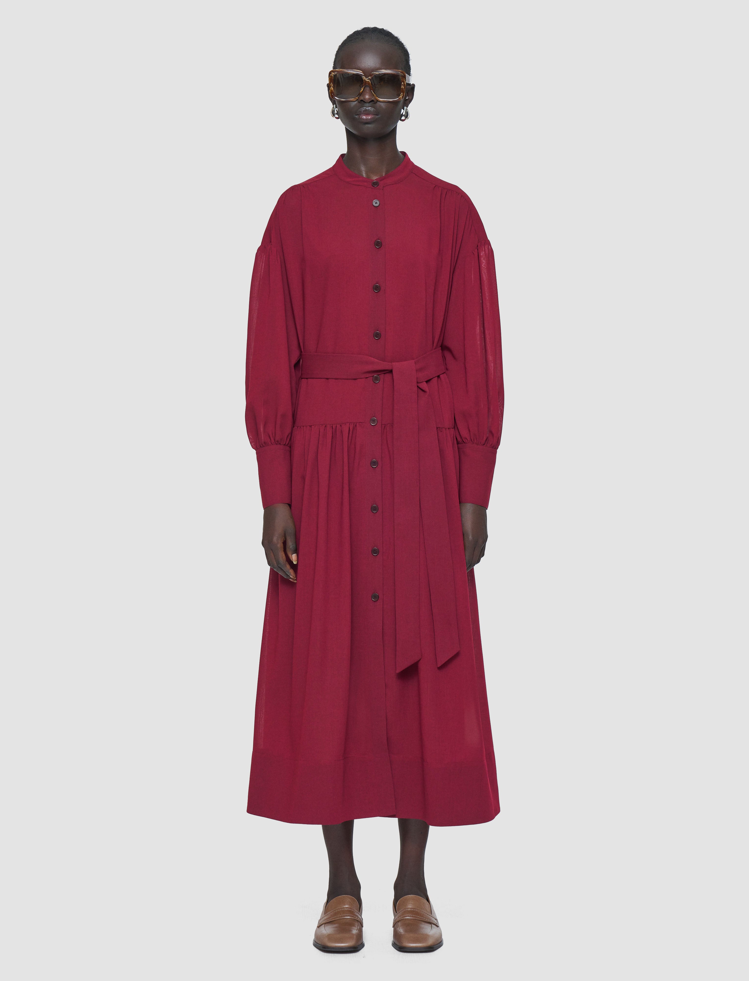 rouge-robe-emma-en-voile-de-laine-fine-JOSEPH