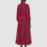 Red Emma Wool Voile Dress - Joseph