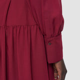 Red Emma Wool Voile Dress - Joseph