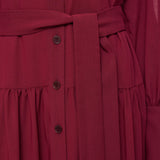 Red Emma Wool Voile Dress - Joseph