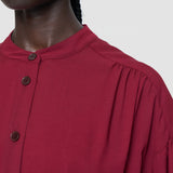 Red Emma Wool Voile Dress - Joseph