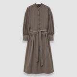 Brown Emma Wool Voile Dress - Joseph