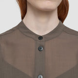 Brown Emma Wool Voile Dress - Joseph