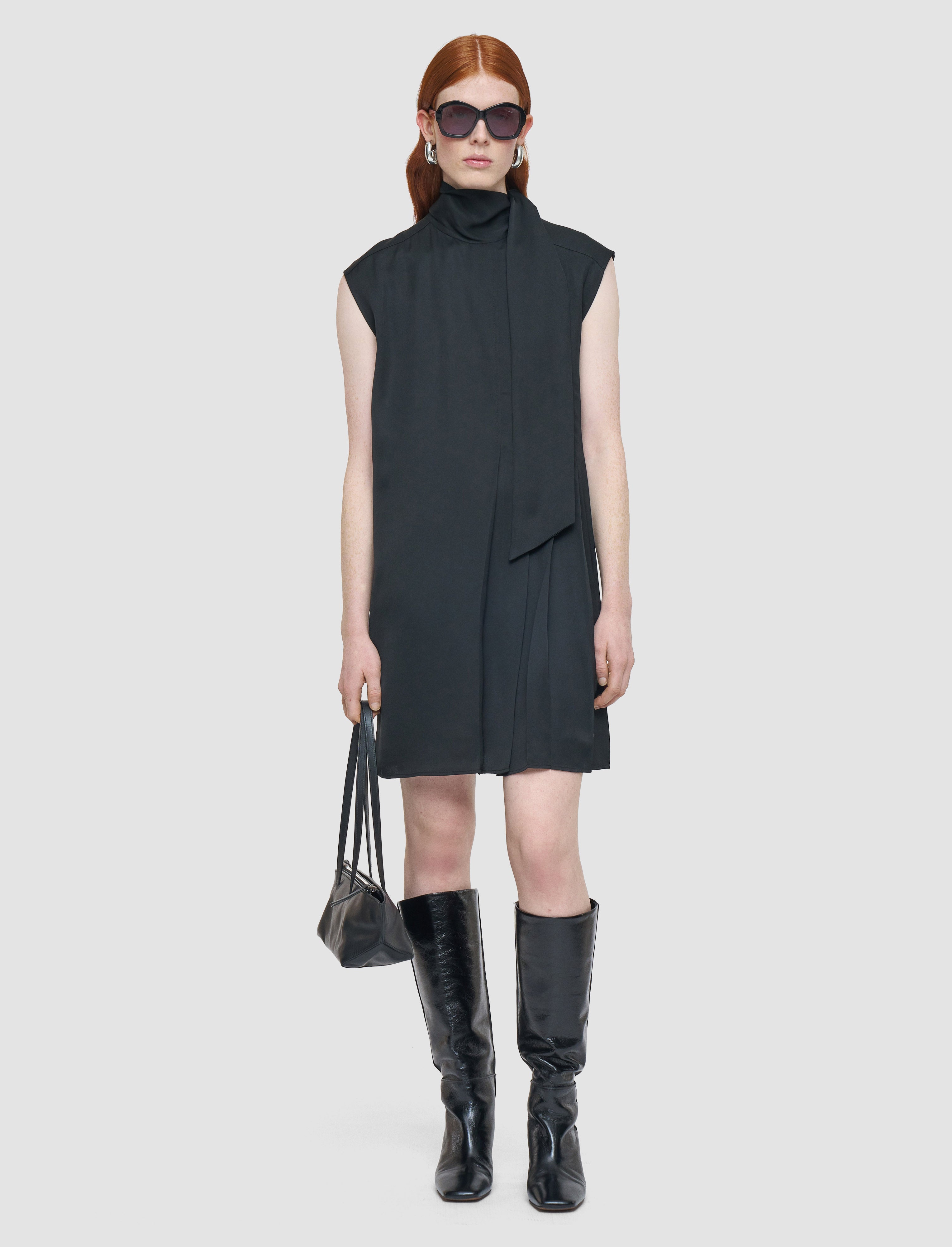 noir-robe-sandy-en-crepe-leger-JOSEPH