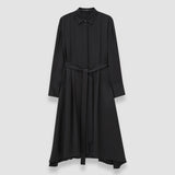 Black Orlan Light Crepe Dress - Joseph