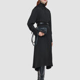Black Orlan Light Crepe Dress - Joseph