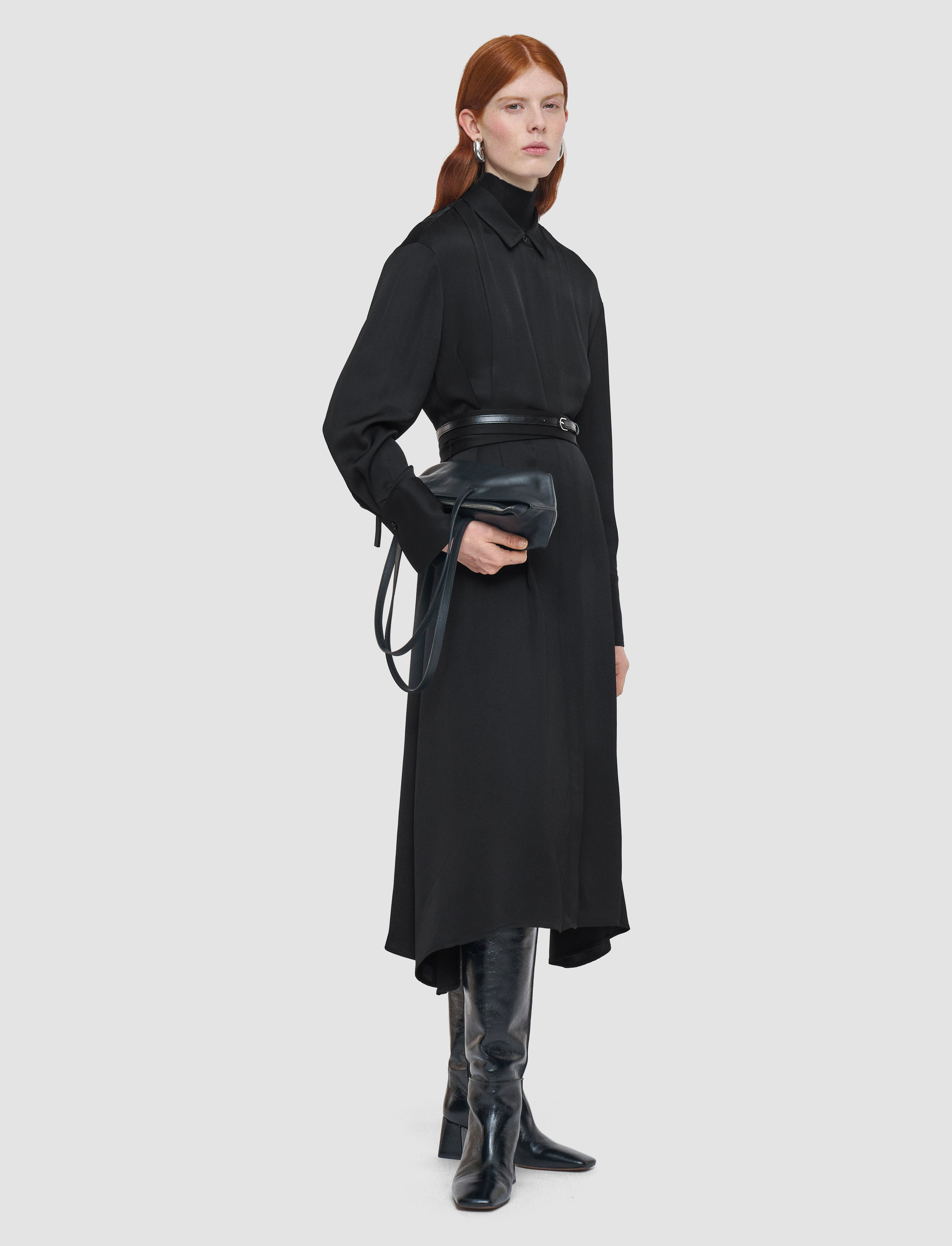 noir-robe-orlan-en-crepe-leger-JOSEPH