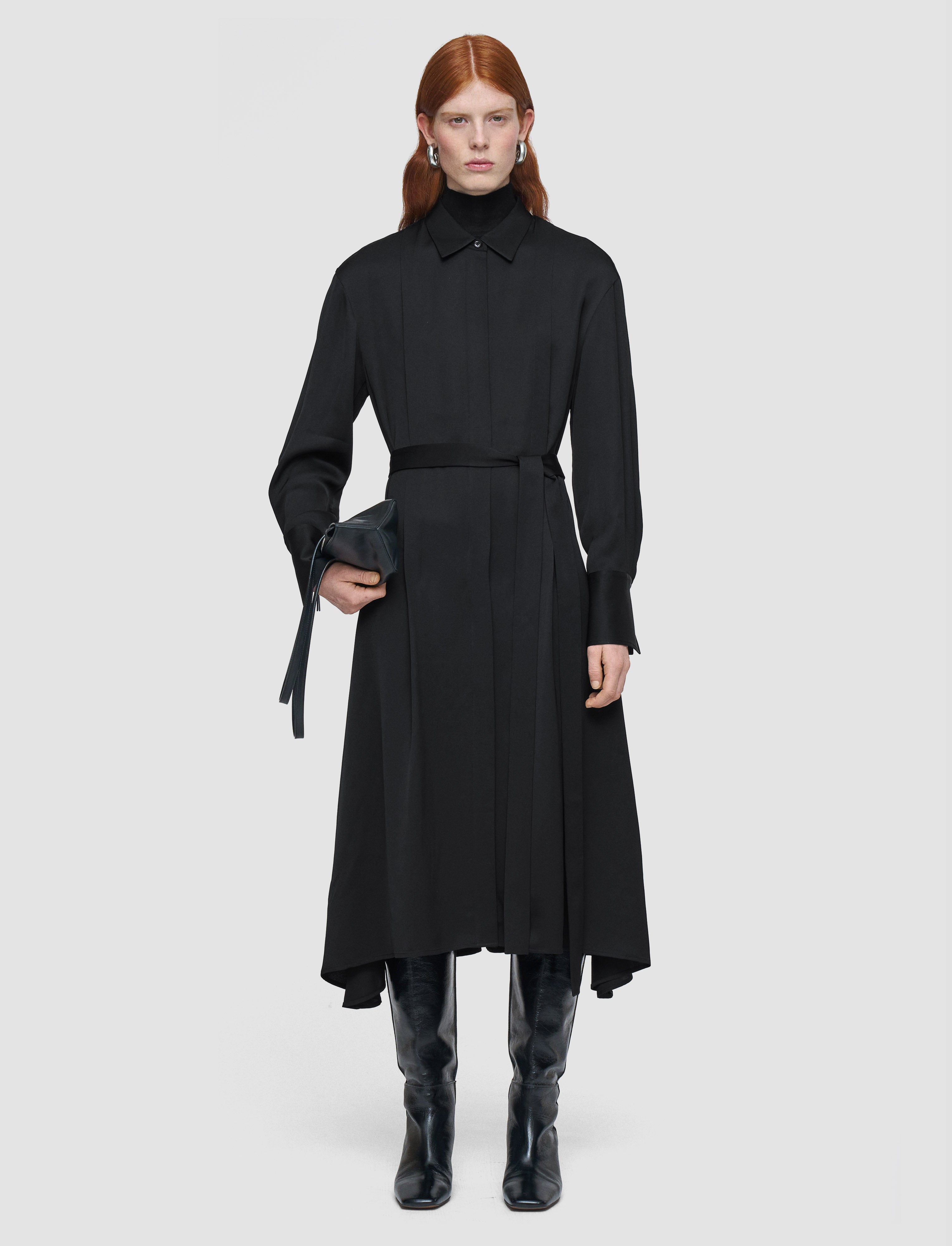 noir-robe-orlan-en-crepe-leger-JOSEPH