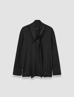 Black Adele Light Crepe Blouse - Joseph