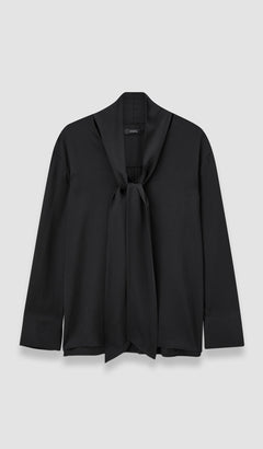 Black Adele Light Crepe Blouse - Joseph