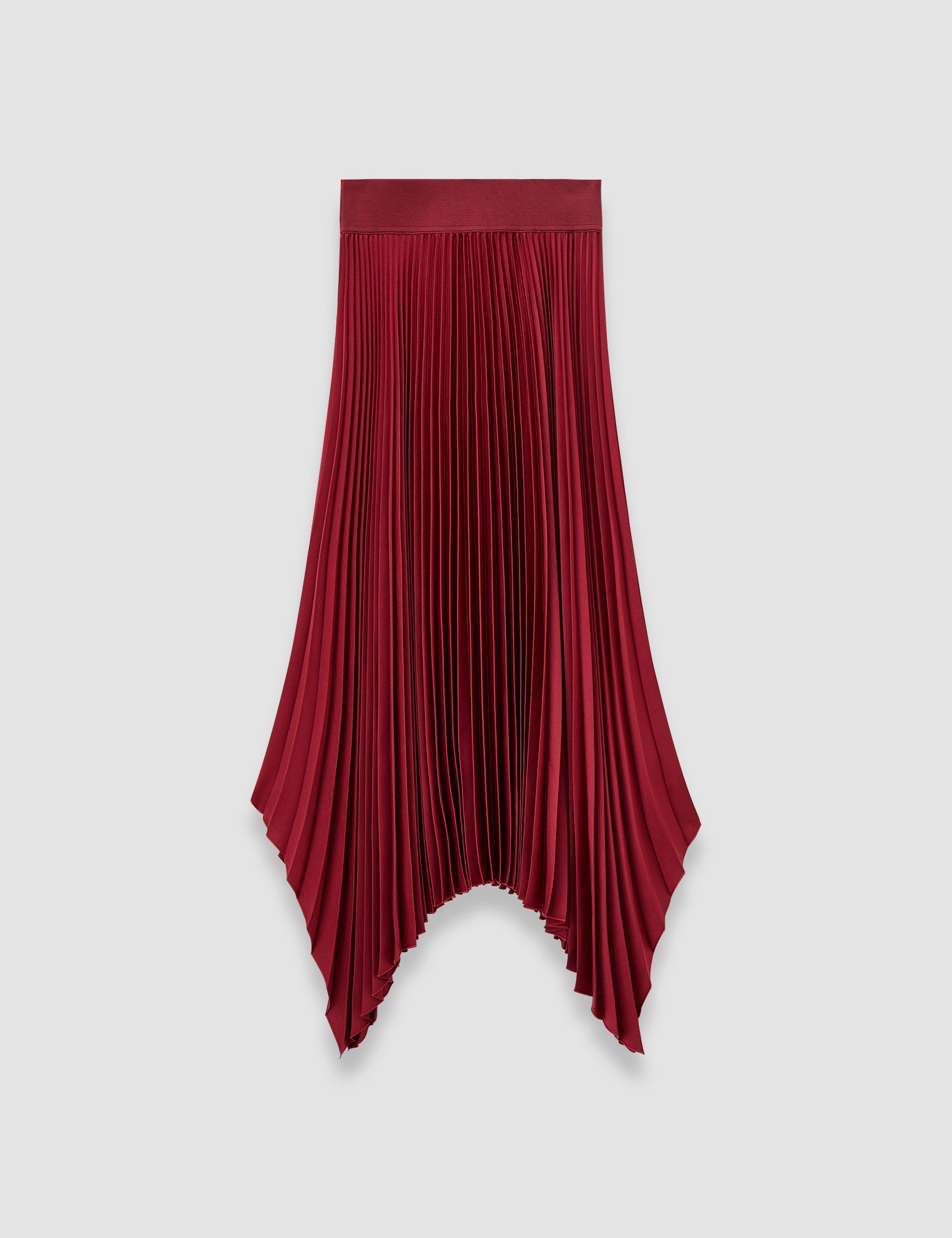 Red Ade Knit Weave Plissé Skirt - Joseph