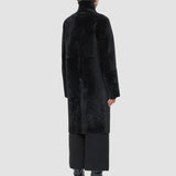 Black Britanny Reversible Soft Shearling Coat - Joseph