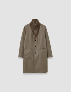 Brown Britanny Reversible Soft Shearling Coat - Joseph