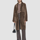 Brown Britanny Reversible Soft Shearling Coat - Joseph