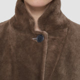 Brown Britanny Reversible Soft Shearling Coat - Joseph