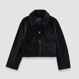 Black Alloway Reversible Soft Shearling Jacket - Joseph
