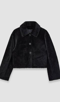 Black Alloway Reversible Soft Shearling Jacket - Joseph