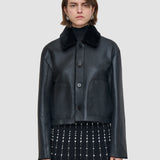 Black Alloway Reversible Soft Shearling Jacket - Joseph