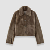 Brown Alloway Reversible Soft Shearling Jacket - Joseph