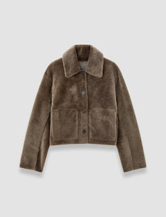 Brown Alloway Reversible Soft Shearling Jacket - Joseph