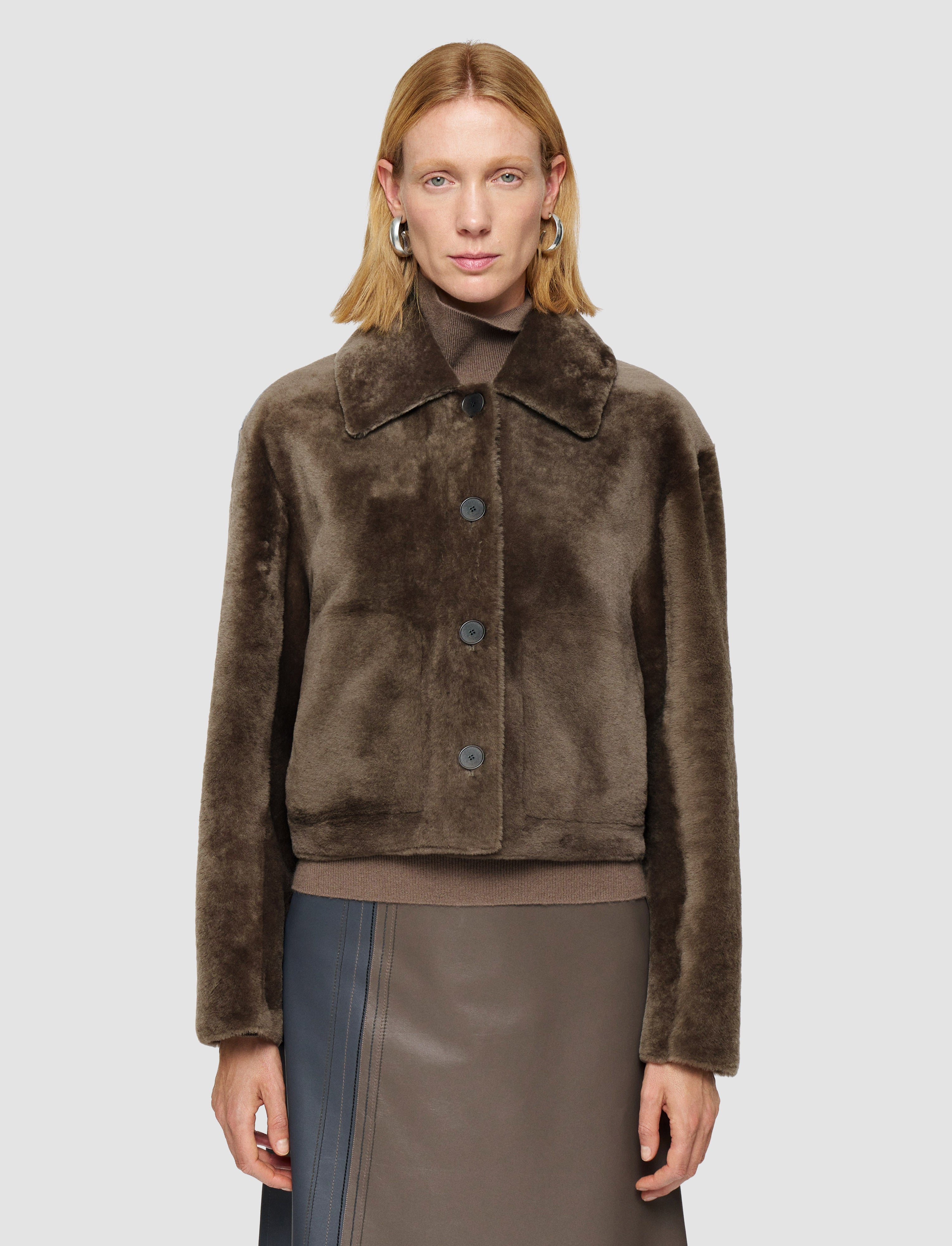 ブラウン-alloway-reversible-soft-shearling-ジャケット-JOSEPH