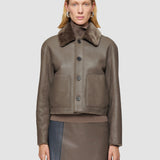 Brown Alloway Reversible Soft Shearling Jacket - Joseph