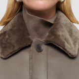 Brown Alloway Reversible Soft Shearling Jacket - Joseph