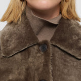 Brown Alloway Reversible Soft Shearling Jacket - Joseph