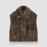 Brown Molin Reversible Shearling Gilet - Joseph