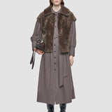 Brown Molin Reversible Shearling Gilet - Joseph