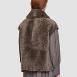 Brown Molin Reversible Shearling Gilet - Joseph