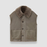 Brown Molin Reversible Shearling Gilet - Joseph