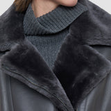 Grey Marc Soft Shearling Gilet - Joseph