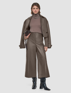 Brown Thurlow Nappa Leather Trousers - Joseph