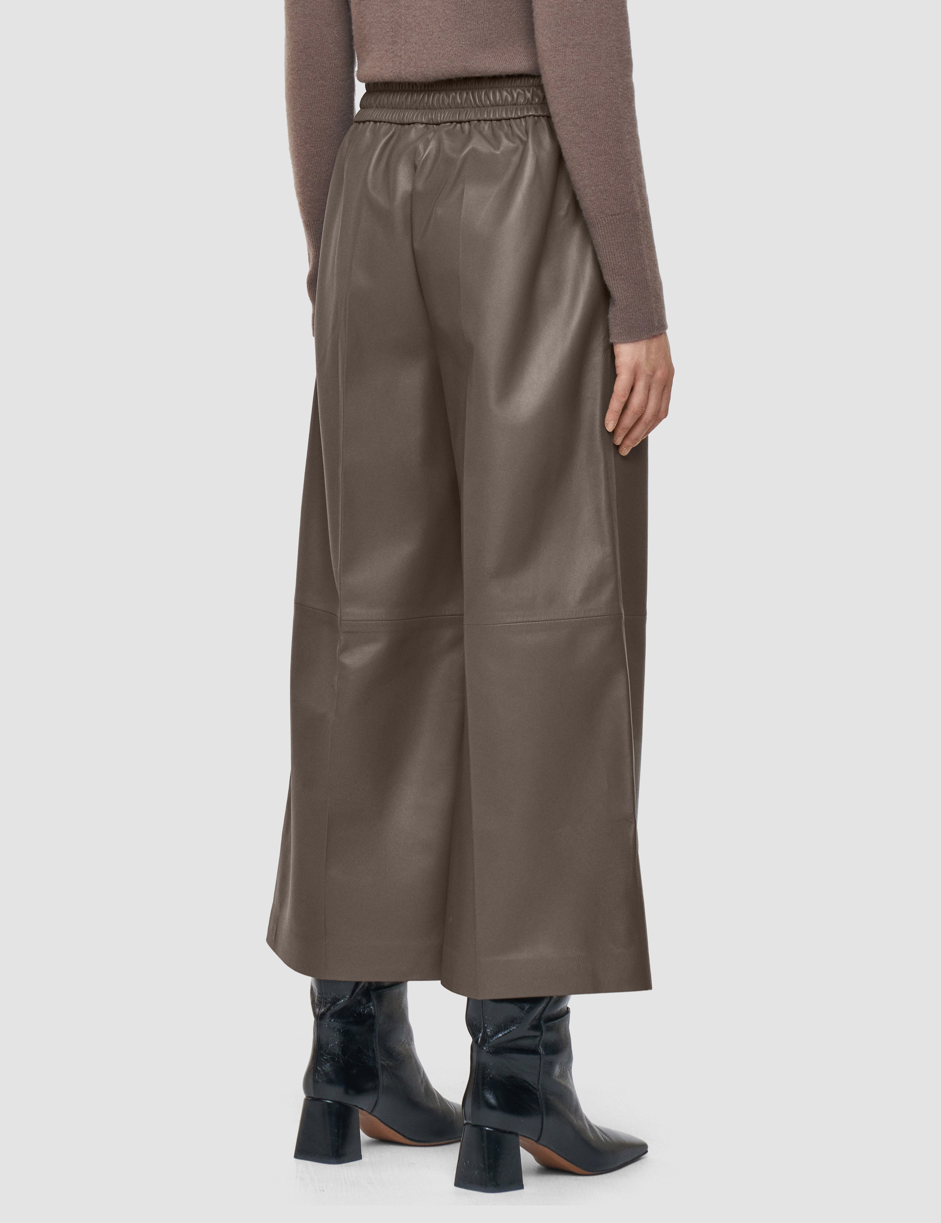 Brown Thurlow Nappa Leather Trousers - Joseph