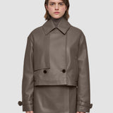 Brown Blaise Nappa Leather Jacket - Joseph